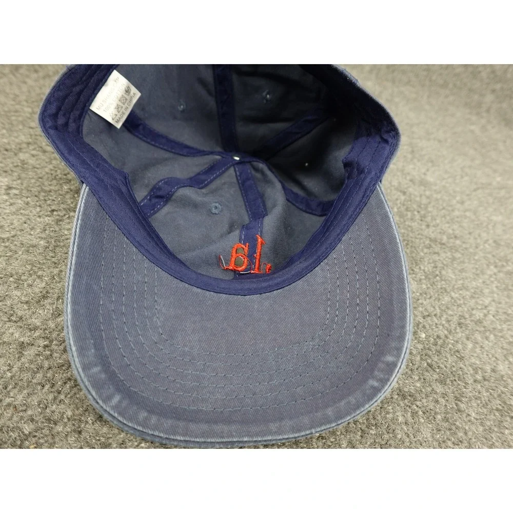 Mu Shang Cap Baseball Hat Unisex OS Navy Blue Embroidered .1a Logo‎ Dad Hat